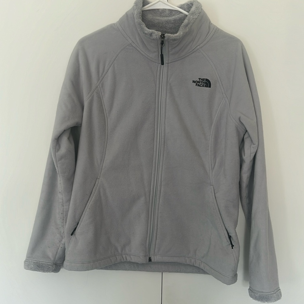 The North Face White Grey Sweater. Size M.